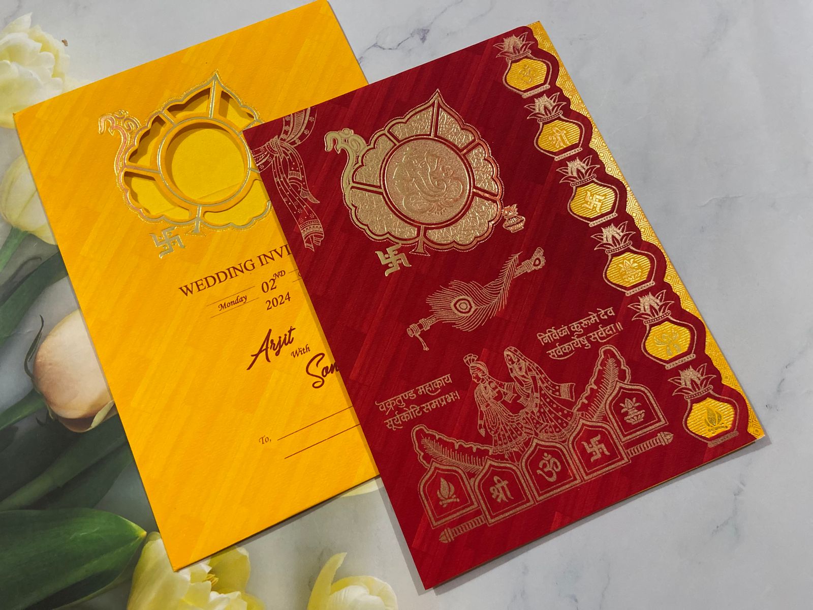Gulshan Card Collection Designer Wedding Invitation Card (Pack of 50)