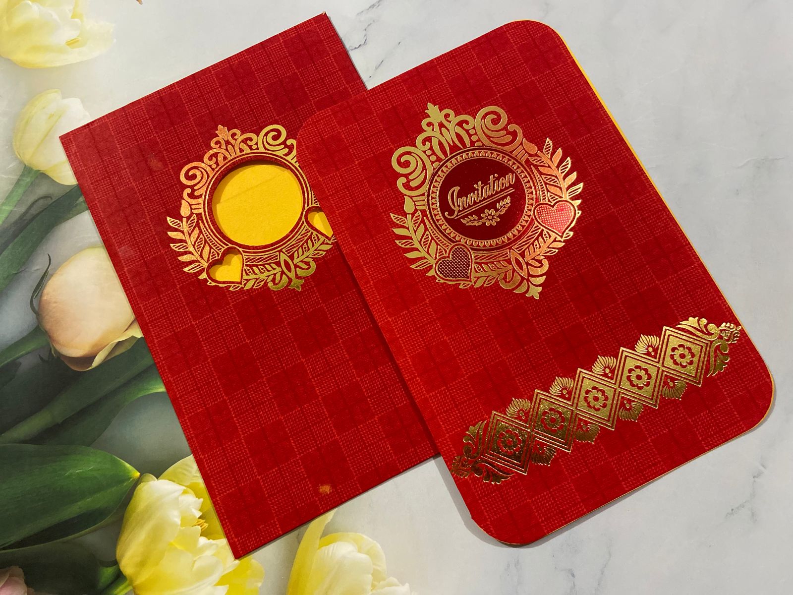 Gulshan Card Collection Designer Wedding Invitation Card (Pack of 50)