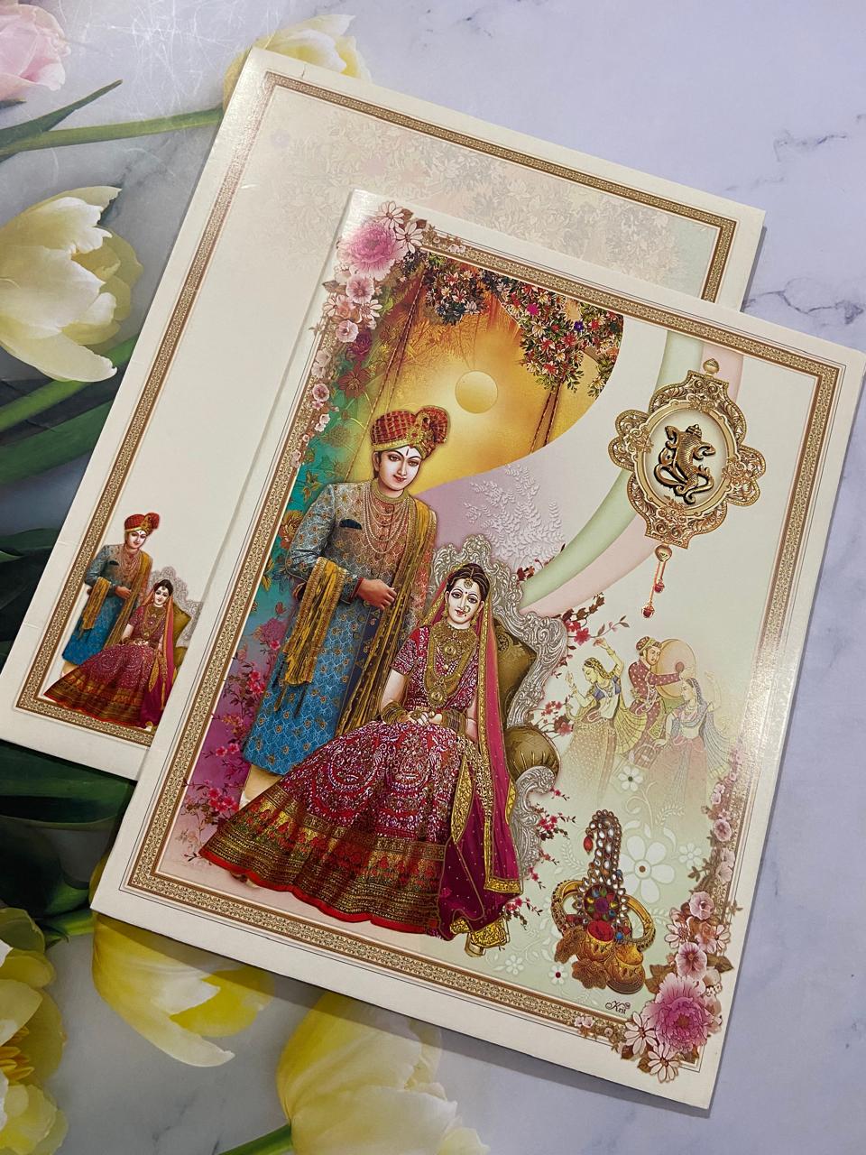 Gulshan Card Collection Designer 
Wedding Cards for Marriage Invitation (Pack of 50)