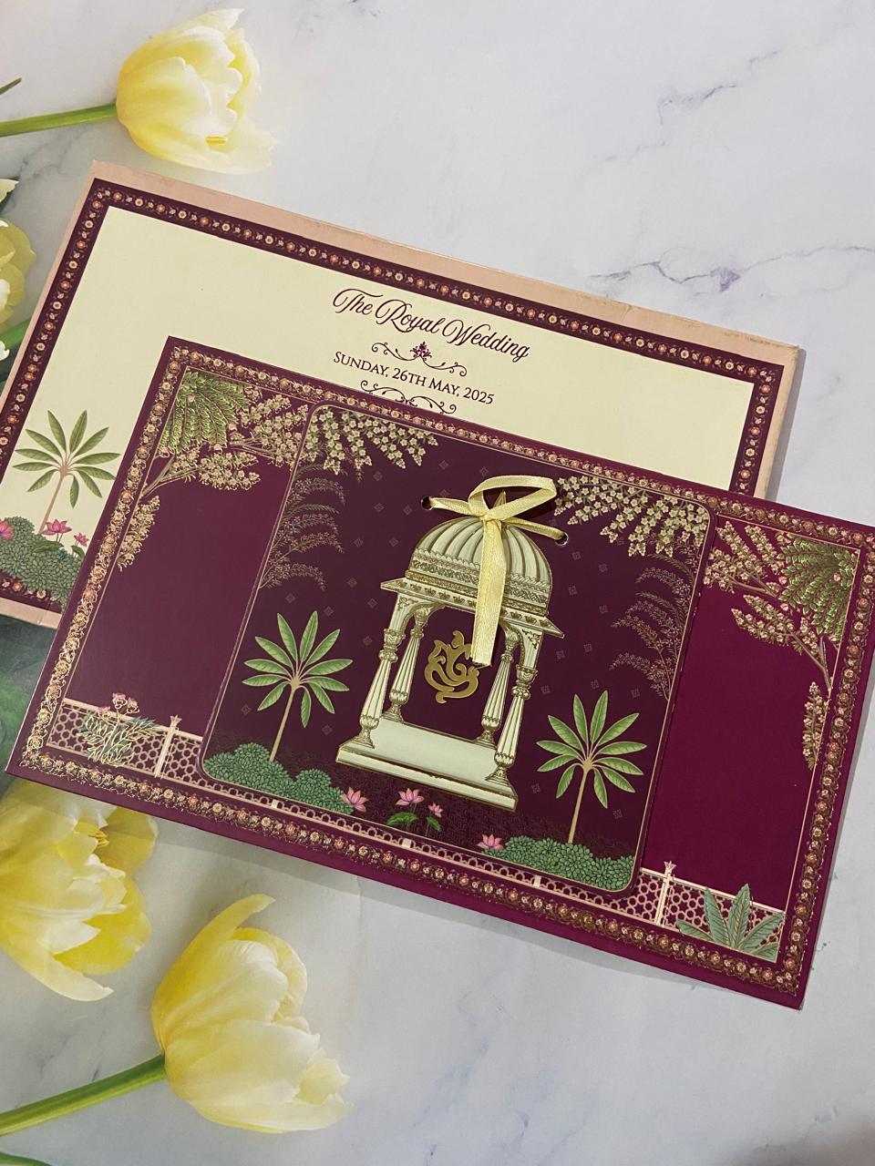 Gulshan Card Collection Designer Wedding Invitation Card (Pack of 50)