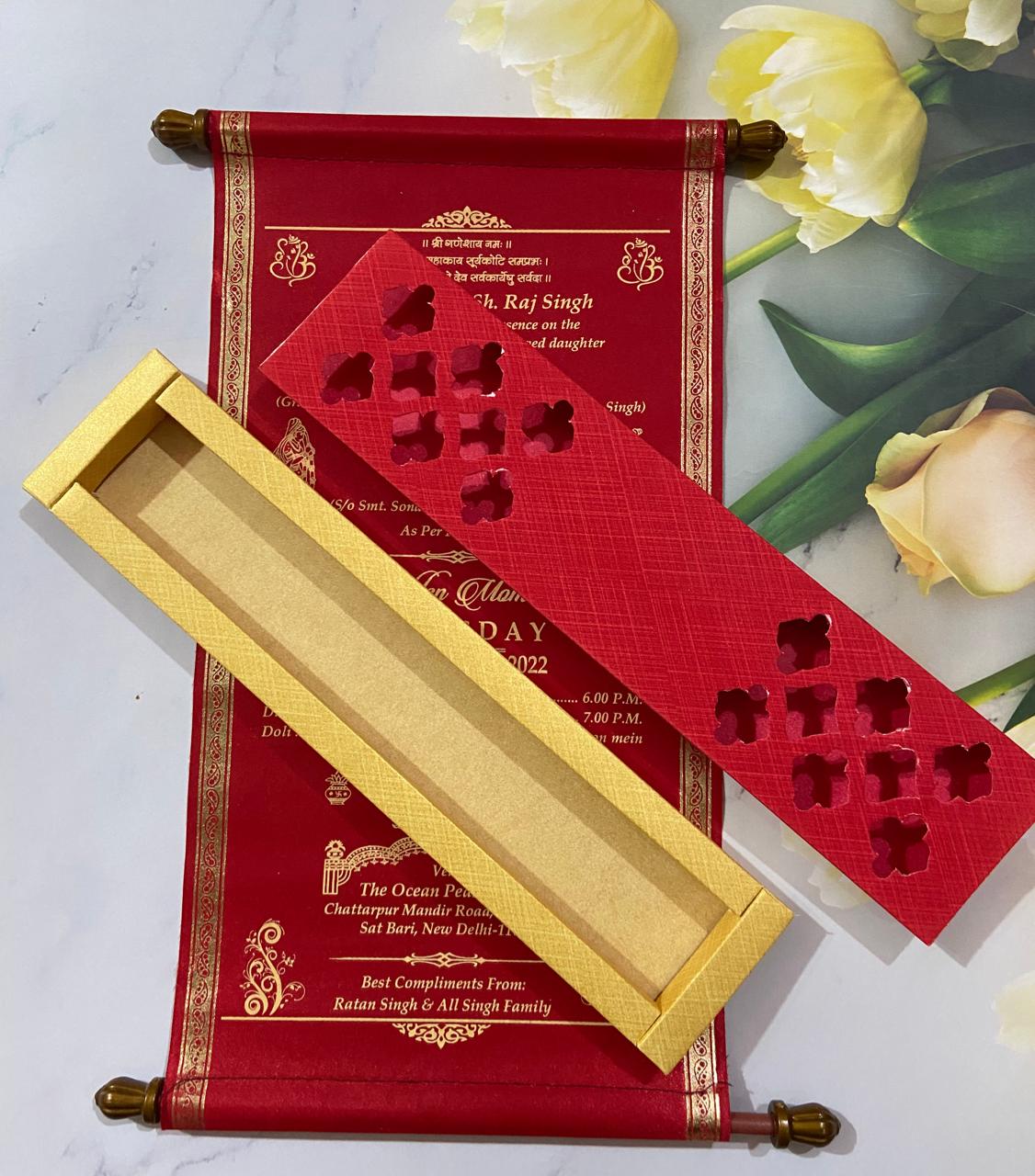 Gulshan Card Collection Designer Wedding Invitation Card (Pack of 50) 
