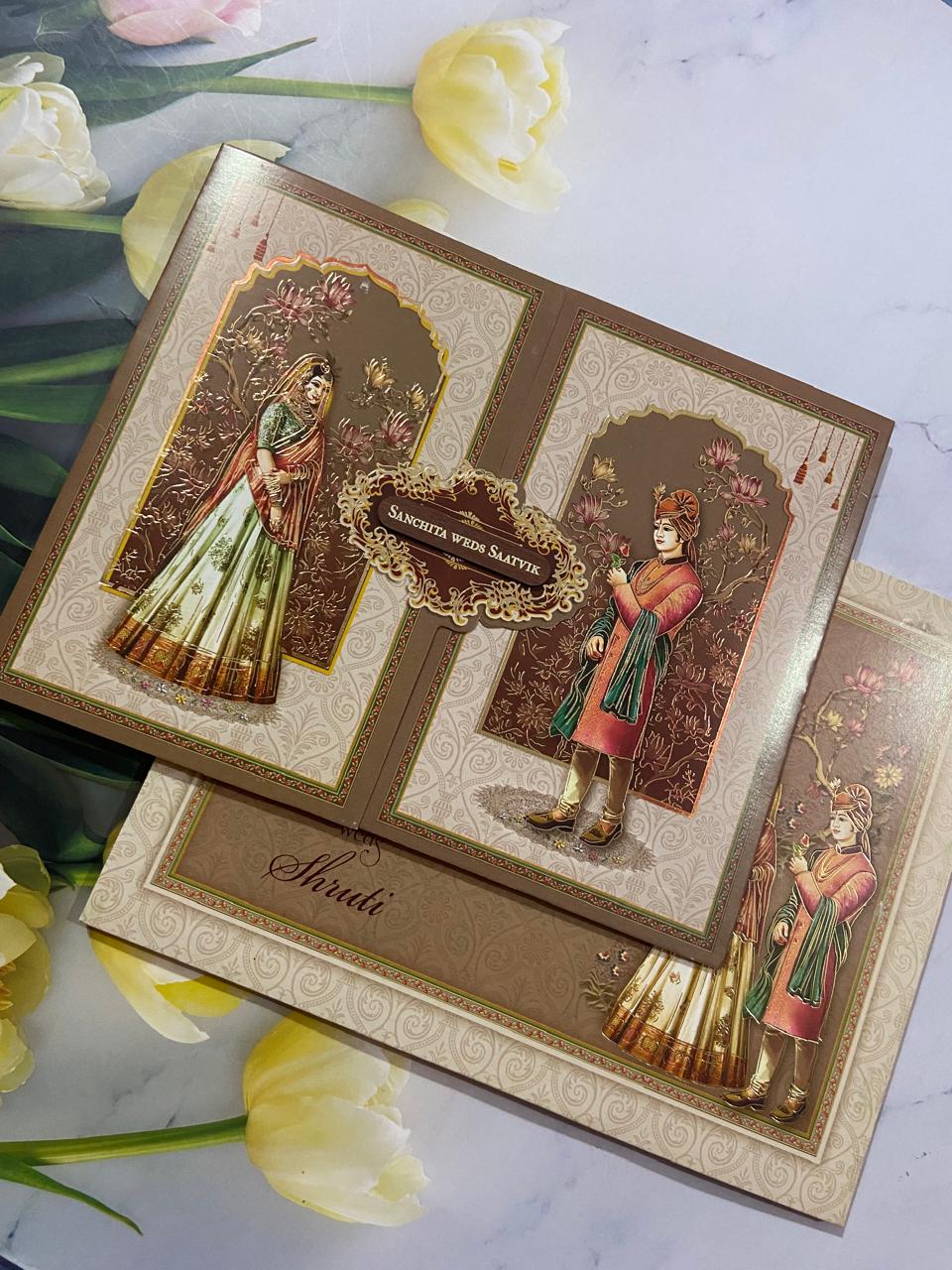 Gulshan Card Collection Designer Wedding Invitation Card (Pack of 50)
